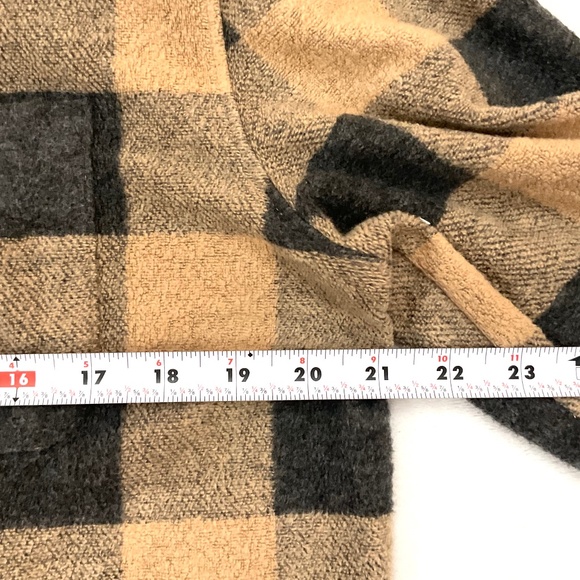 Goodfellow & Co Buffalo Plaid Flannel Shirt Tan Black Long Sleeve Size Large - Picture 4 of 7